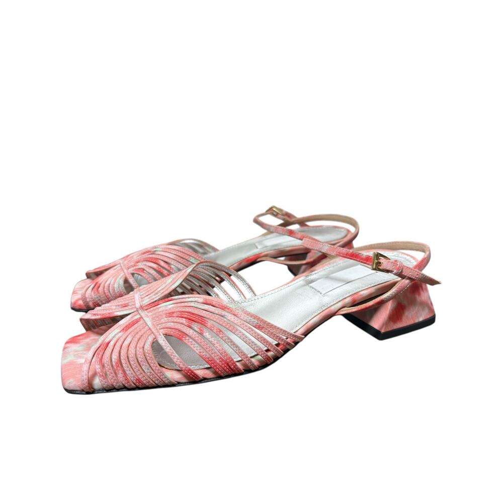 Suzanne Rae NWOB pink Rose Low 70s Sandal Size 37 7 - Picture 5 of 9